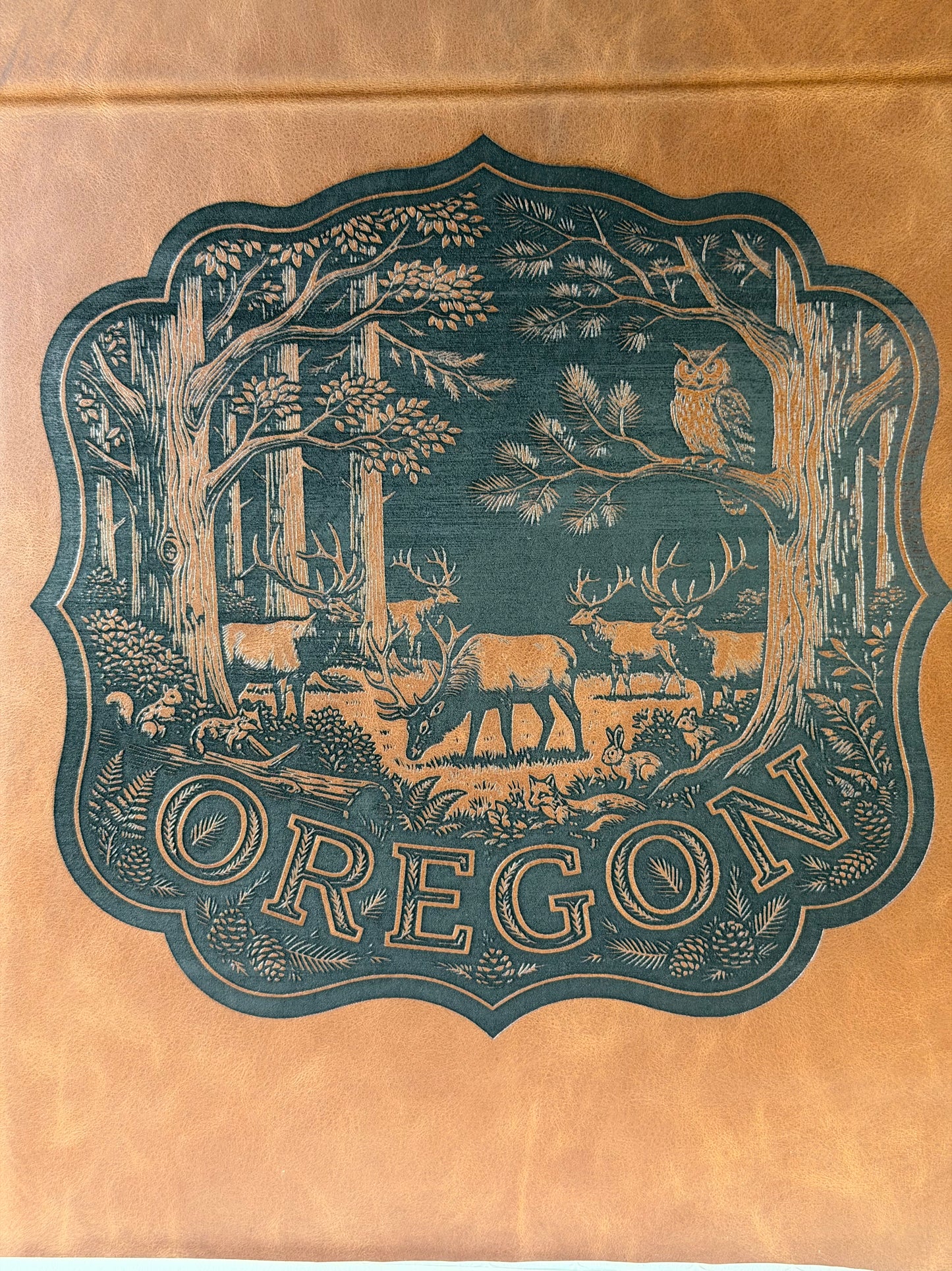 Oregon Woodland Elk – Premium Laser Engraving Design (Leatherette & Hat Patch Ready)