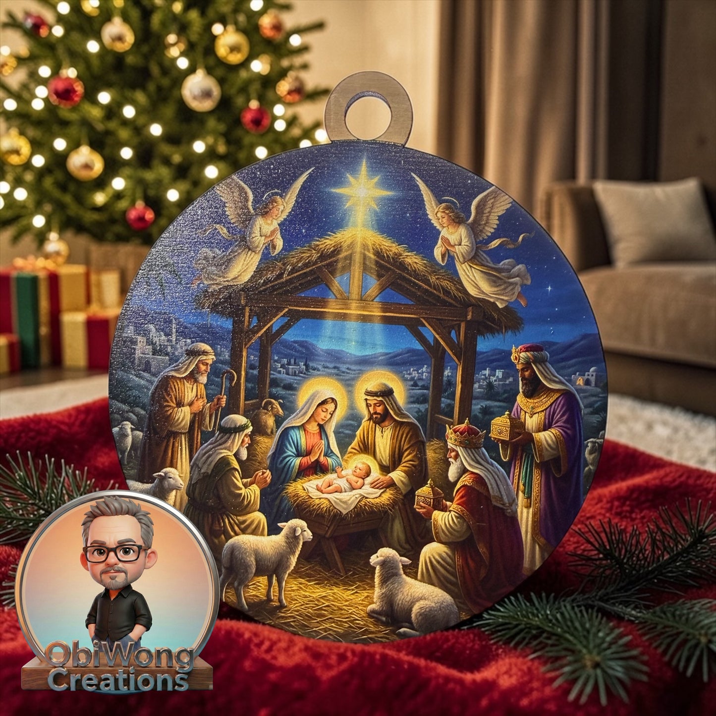 Nativity Christmas Ornament – Holy Night Christian Ornament – Religious Christmas Tree Decoration – Nativity Scene Gift