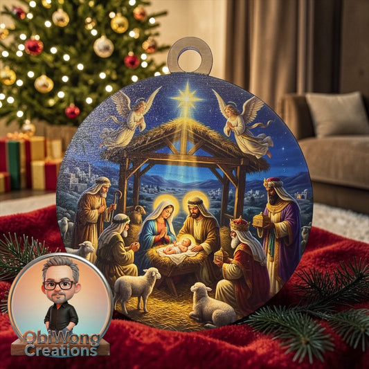 Nativity Christmas Ornament – Holy Night Christian Ornament – Religious Christmas Tree Decoration – Nativity Scene Gift